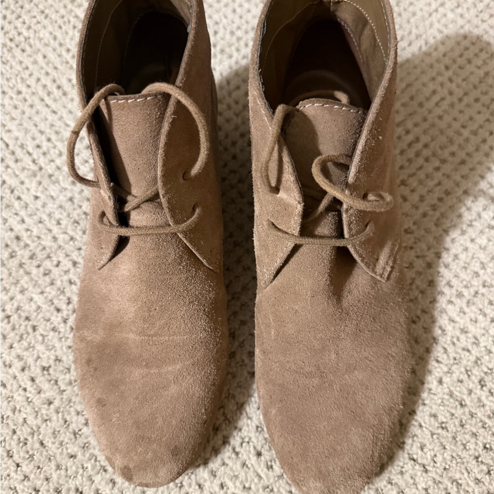 Nine West Tan Suede Ankle Booties